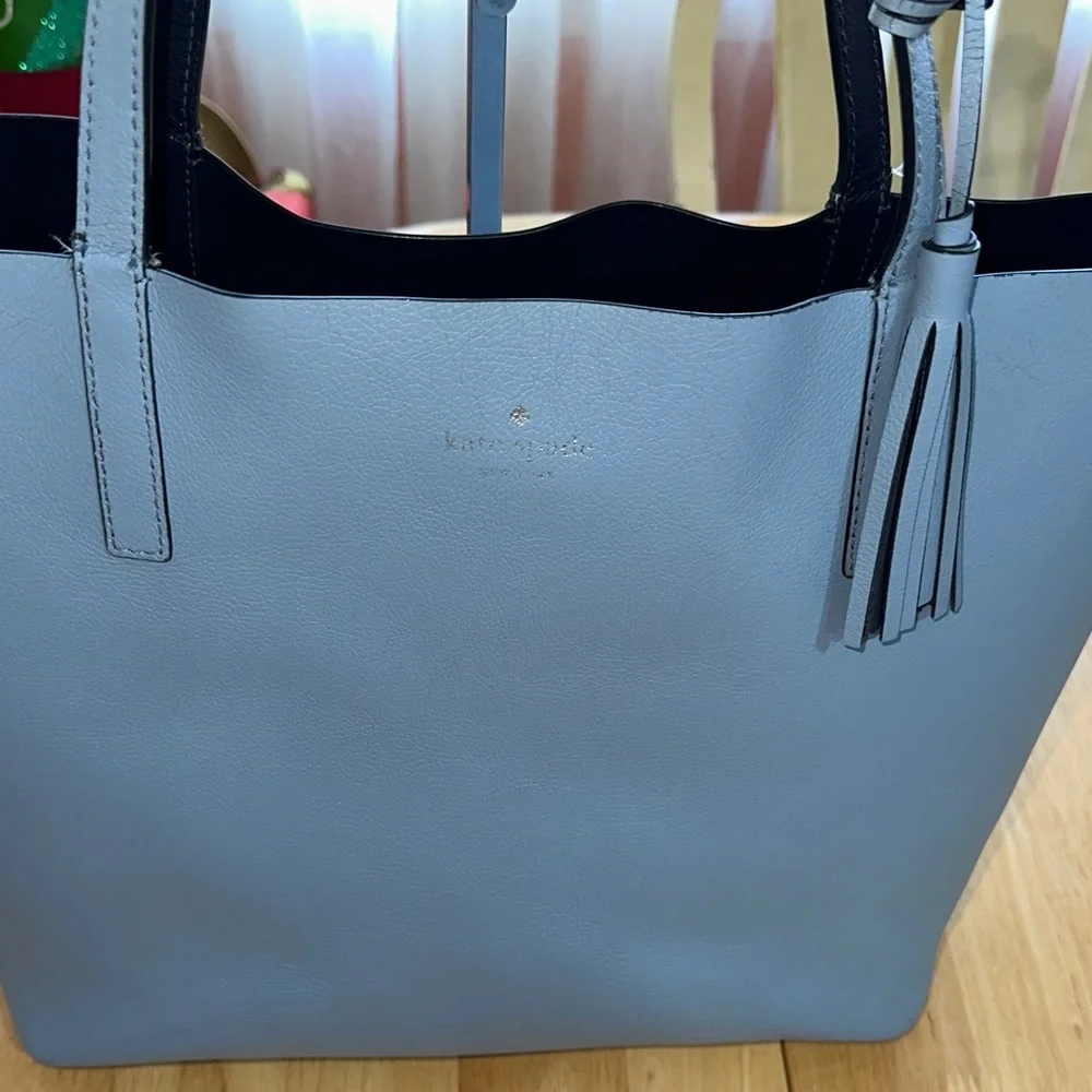 Kate Spade Reversible, Two Tote Blue Bag - Picture 3 of 16